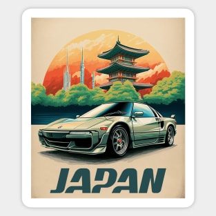 Japan Honda NSX Vintage Travel Art Poster Sticker